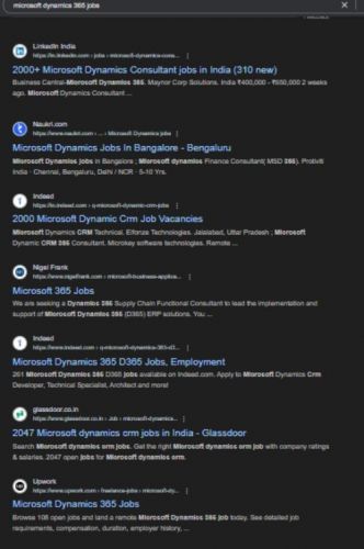 Microsoft Dynamics 365 internship jobs in Cochin