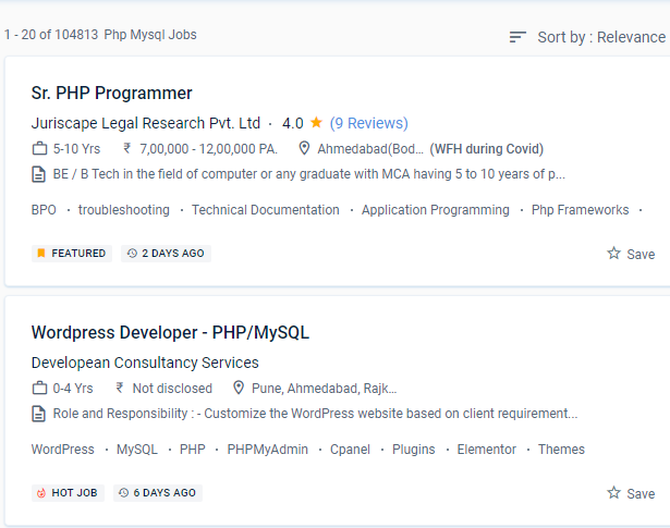 Php/MySQL internship jobs in Mangaluru