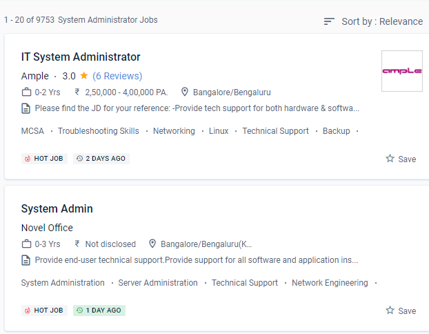 System Administration internship jobs in Hyderabad